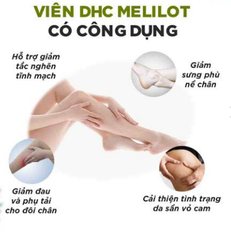 Viên Uống DHC Melilot Hỗ Trợ Thon Chân 60 Viên