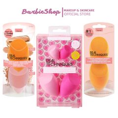 Bông Mút Trang Điểm Tán Nền + Dặm Phấn Phủ Real Techniques Miracle Complexion Sponge + Miracle Powder Sponge