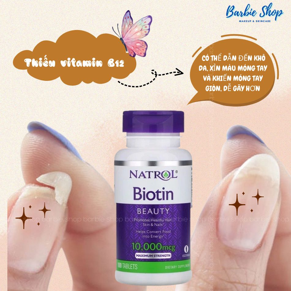 TPCN Thuốc Chống Rụng Tóc Biotin 10.000mcg Natrol Của Mỹ