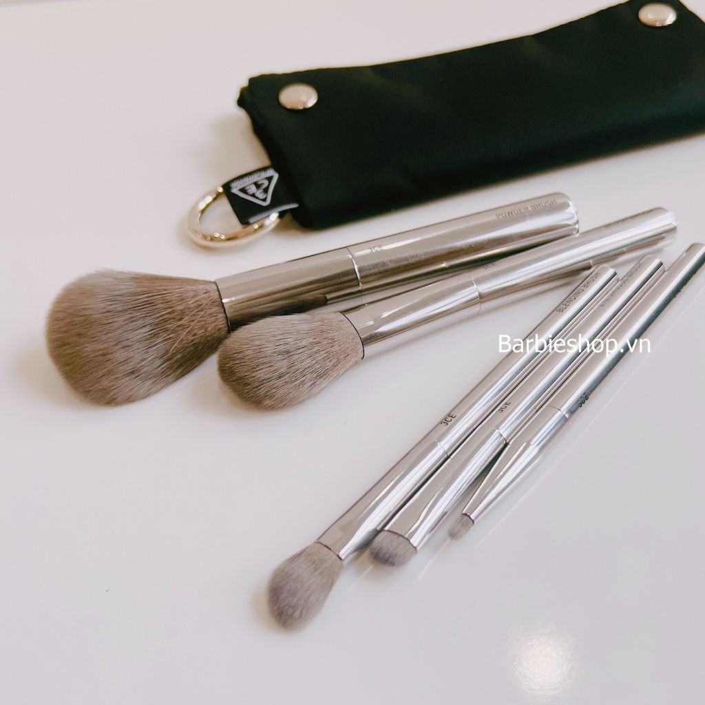 (MỚI NHẤT) BỘ CỌ 3CE ESSENTIAL BRUSH KIT (5 CỌ) + TÚI ĐEN