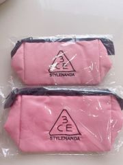 Túi Vải Đựng Mỹ Phẩm 3CE Rumour Pouch Pink - Black