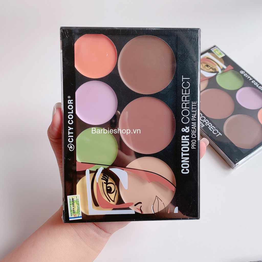 Bảng Tạo Khối Và Che Khuyết Điểm City Color 7 Ô Contour & Correct Cream Palette