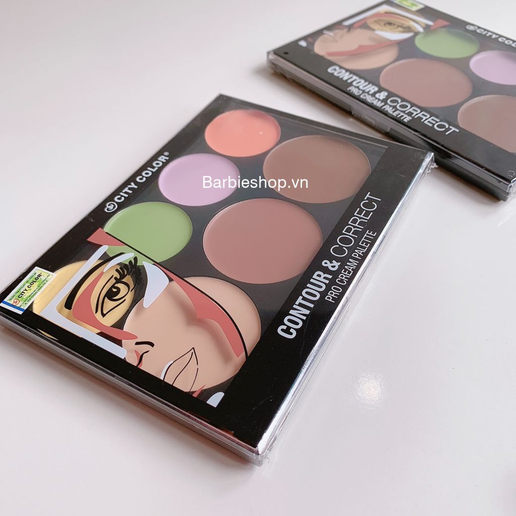 Bảng Tạo Khối Và Che Khuyết Điểm City Color 7 Ô Contour & Correct Cream Palette