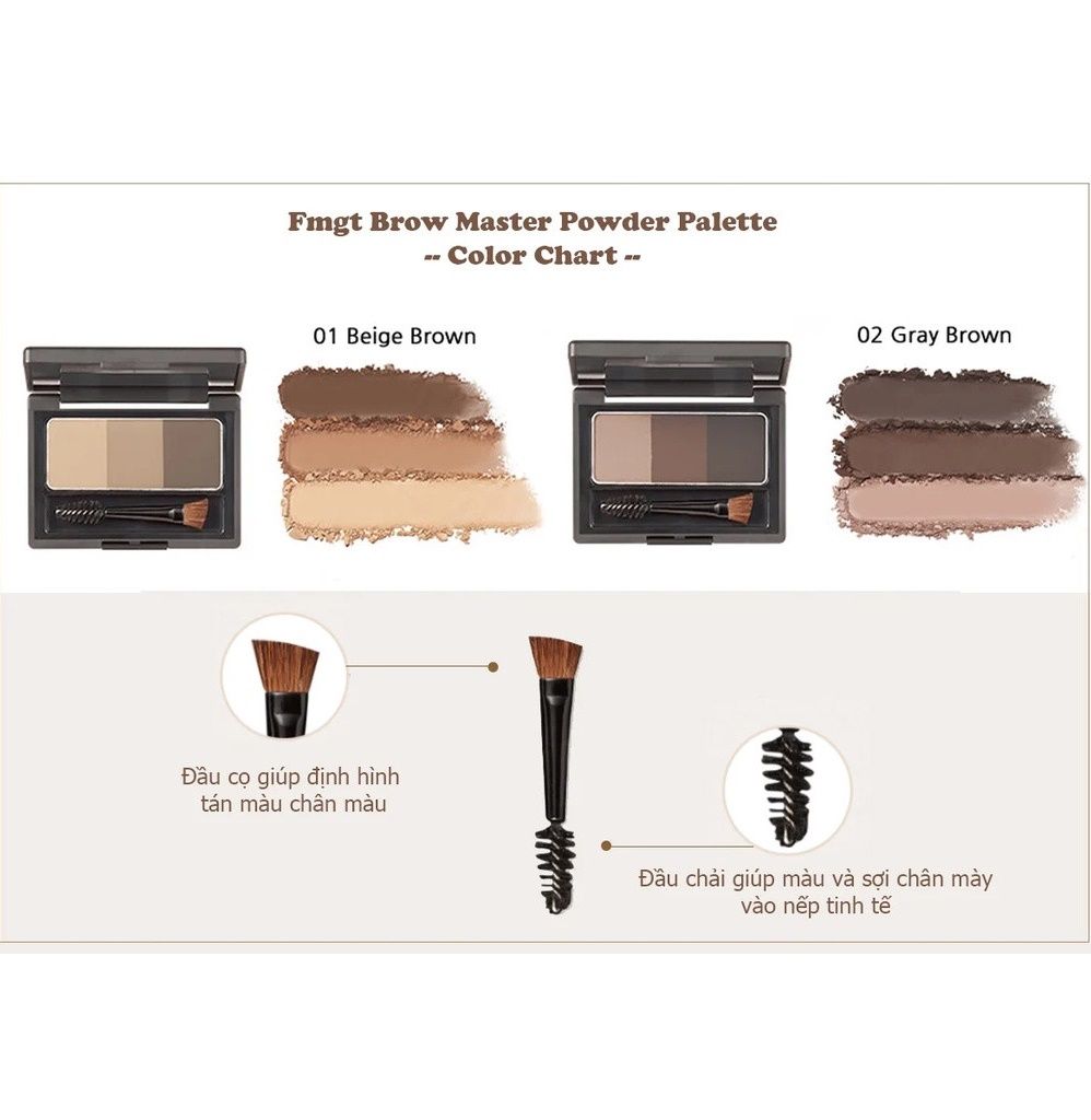 Bột Kẻ Chân Mày 3 Màu The Face Shop Brow Master Powder Palette (4,5g)