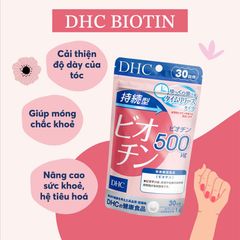 Viên Uống DHC Biotin Ngăn Rụng Tóc Sustained Release Biotin 30 viên/30Ngày