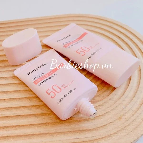 [Mẫu Mới] Kem Chống Nắng Innisfree Tone Up No Sebum Sunscreen EX 60ml - Hồng