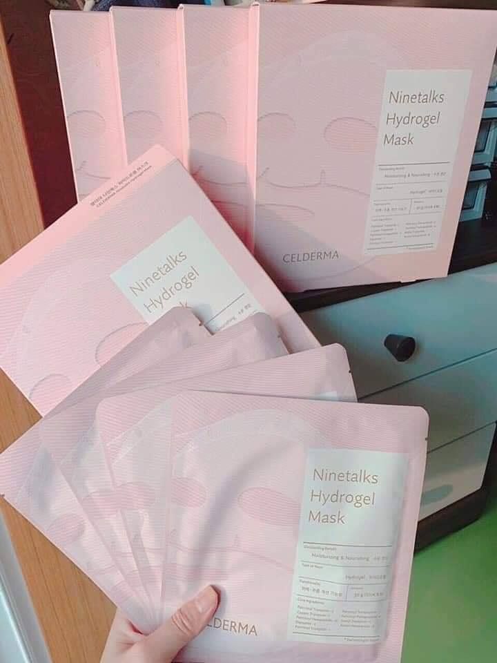 Mặt Nạ Thạch Celderma Ninetalks Hydrogel Mask - Hồng