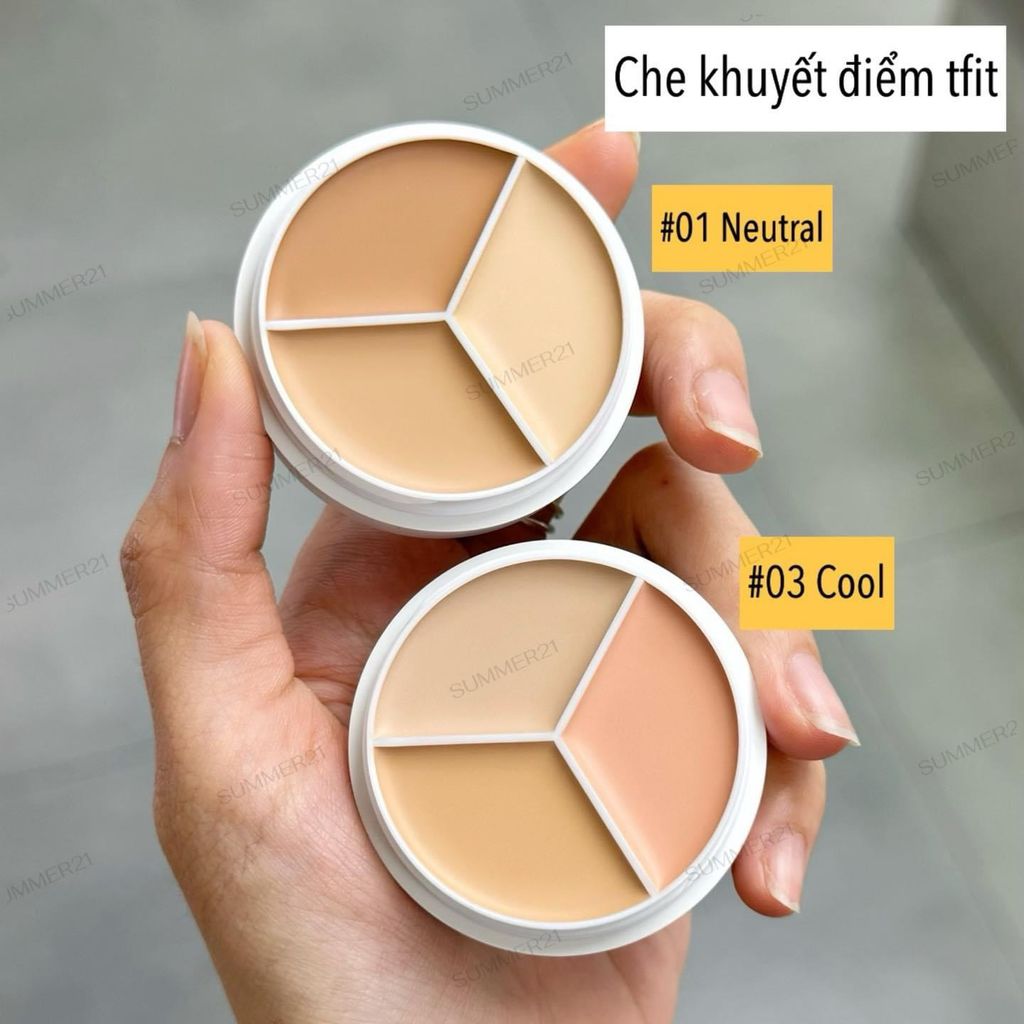 Kem Che Khuyết Điểm TFIT Concealer Cover Up Pro 15g Hũ Tròn 3 Ô