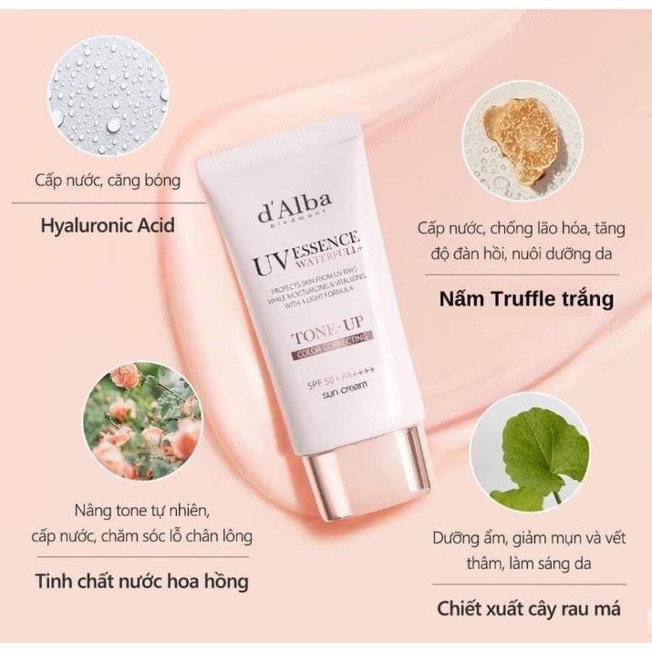 Kem Chống Nắng d'Alba Waterfull Tone-Up Sun Cream SPF50 50ml