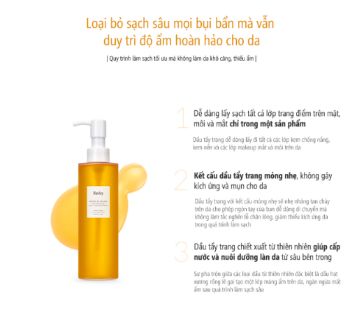 Dầu Tẩy Trang Chiết Xuất Từ Xương Rồng Huxley Cleansing Oil Deep Clean Deep Moist 200ml