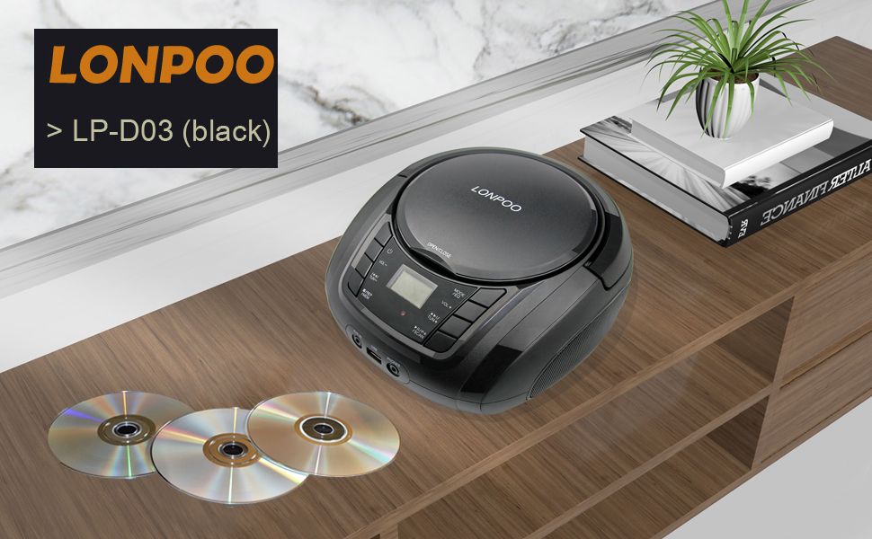 Đài Đĩa CD-Boombox Lonpoo LP-D03 – Phong Cách Retro, Công Nghệ Đột Phá