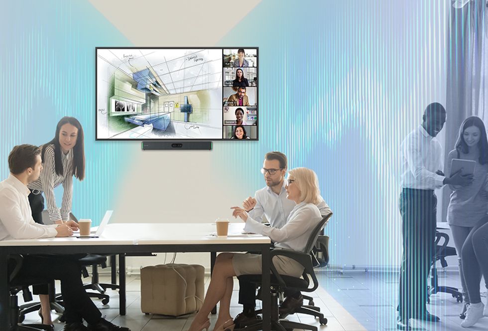 MAXHUB XBar W70 – Video bar hàng đầu dành cho phòng họp vừa đến lớn
