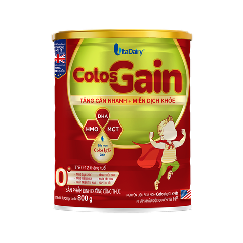 Sữa bột Colos Gain 0+ 800g