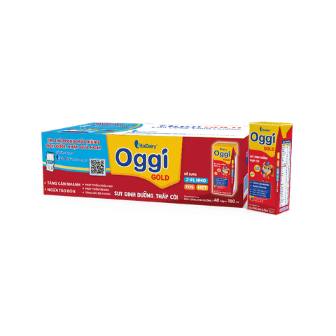 Sữa uống dinh dưỡng Oggi Gold 180ml - Thùng 48 hộp
