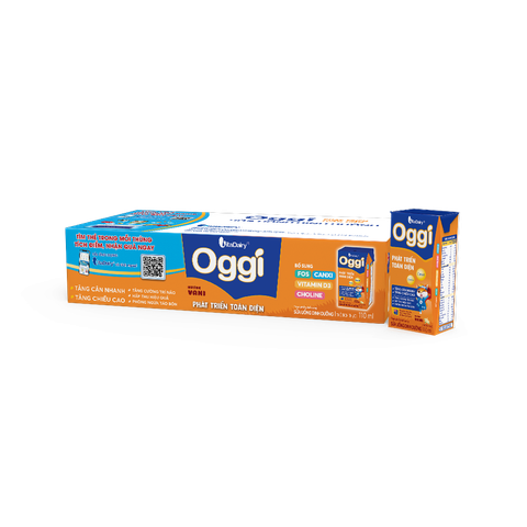 Sữa uống dinh dưỡng Oggi Phát triển toàn diện 110ml - Thùng 48 hộp