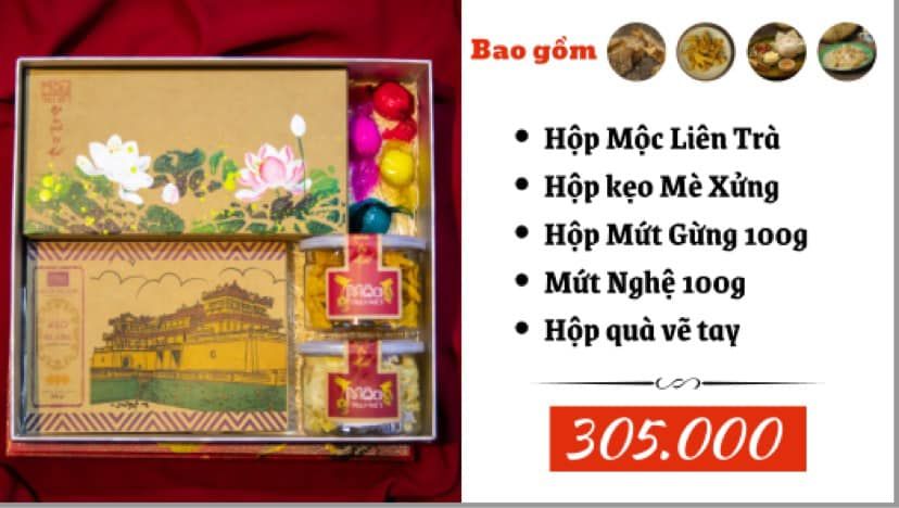 HỘP QUÀ VẼ TAY TRUYỀN THỐNG CỐ ĐÔ HUẾ