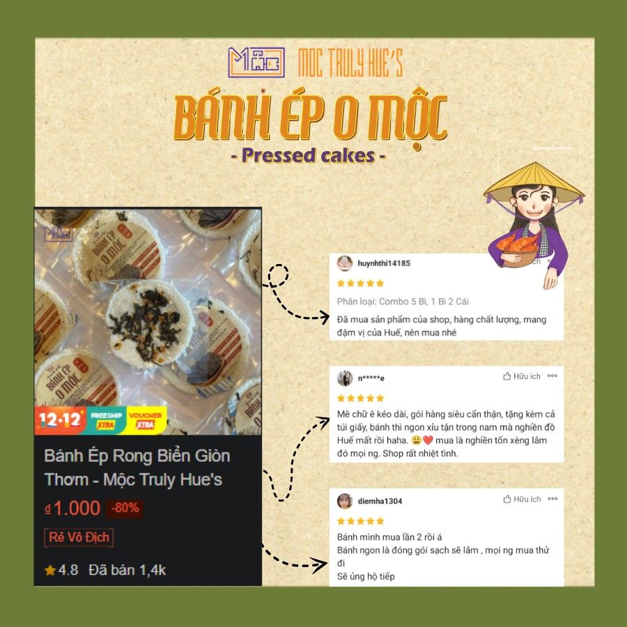 Bánh ép mini 4 vị