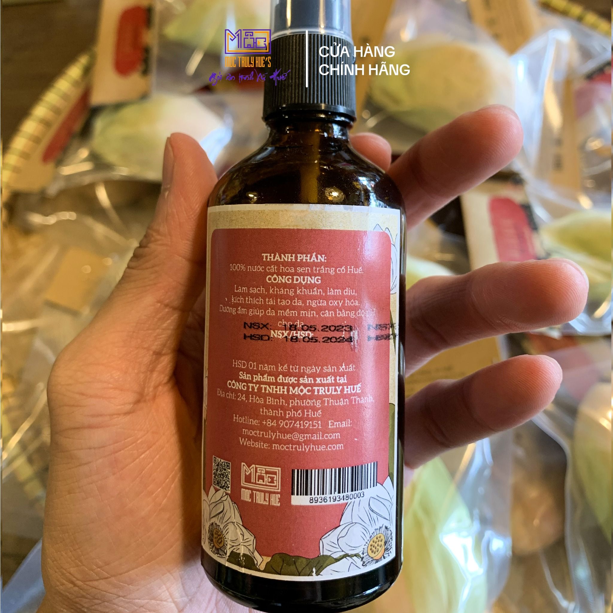 Toner Hoa Sen - Dưỡng Ẩm, Se Khít Lỗ Chân Lông - Sản Phẩm Chăm Sóc Da Từ Thiên Nhiên - Mộc Truly Hue's