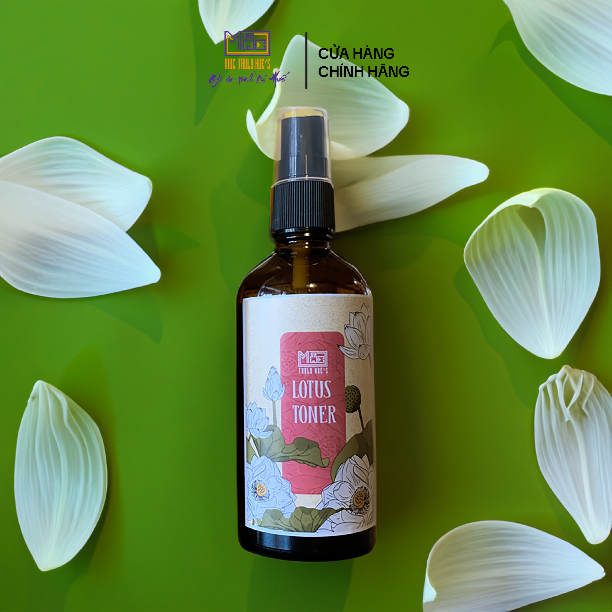 Toner Hoa Sen - Dưỡng Ẩm, Se Khít Lỗ Chân Lông - Sản Phẩm Chăm Sóc Da Từ Thiên Nhiên - Mộc Truly Hue's
