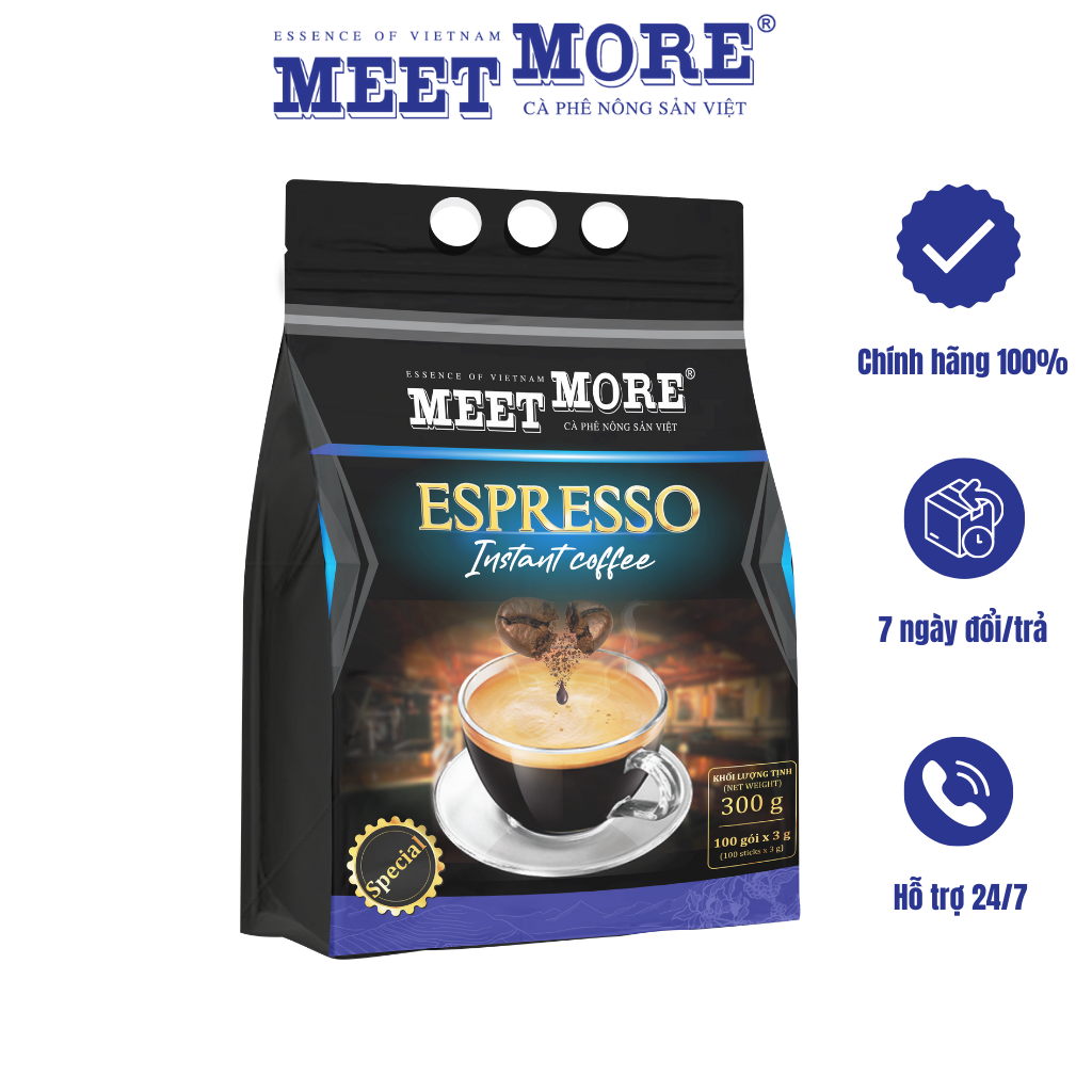 Bịch cà phê hòa tan Espresso (100 gói x 3g)