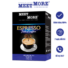 Hộp cà phê hòa tan espresso  Meet More (15 gói x 3g)
