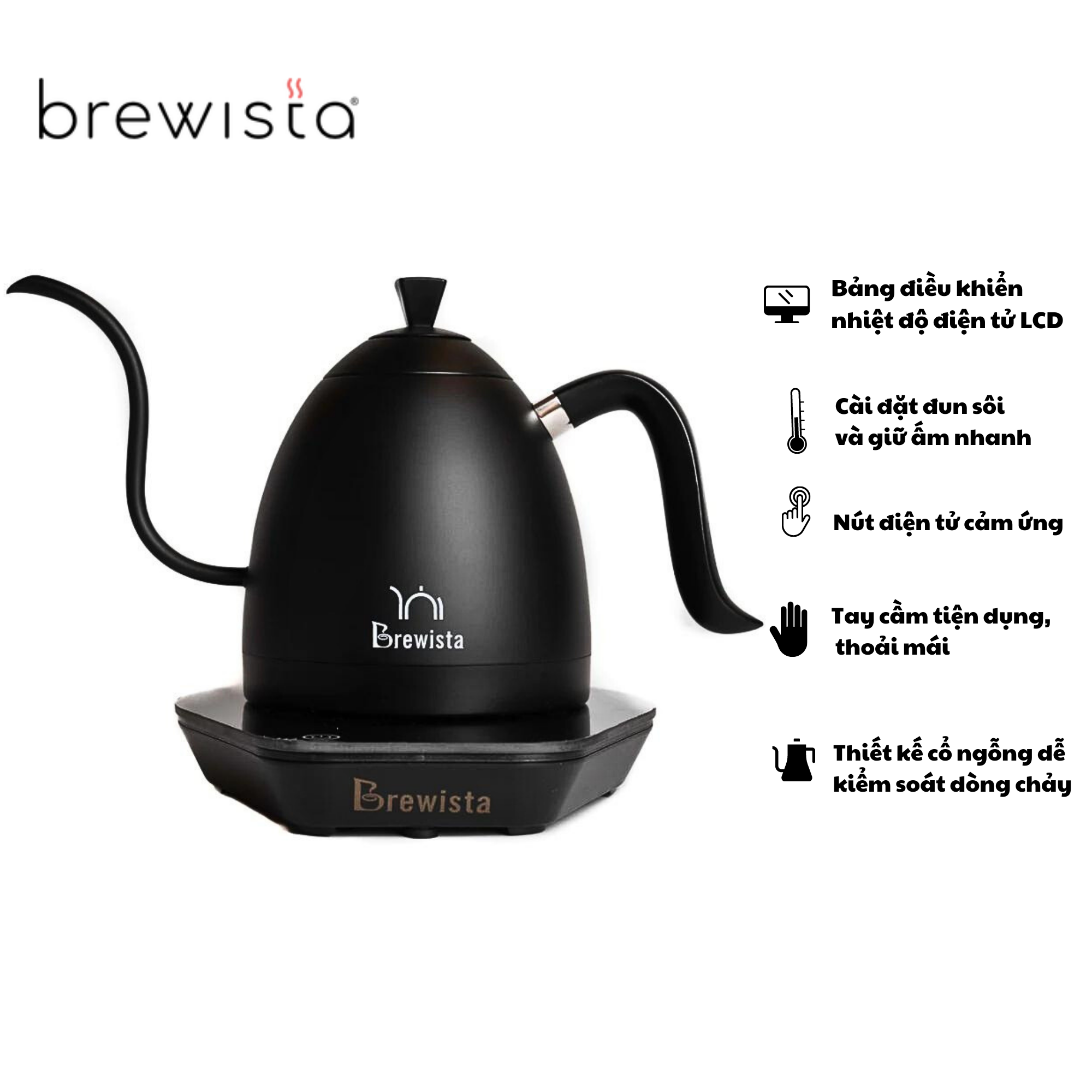 Ấm Đun Cảm Ứng Chuyên Dụng Rót Cà Phê Brewista Kettle