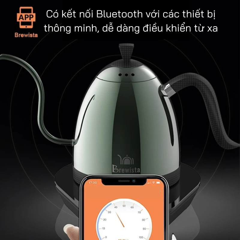 Ấm Đun Kiểm Soát Nhiệt Độ Bluetooth Brewista Aurora