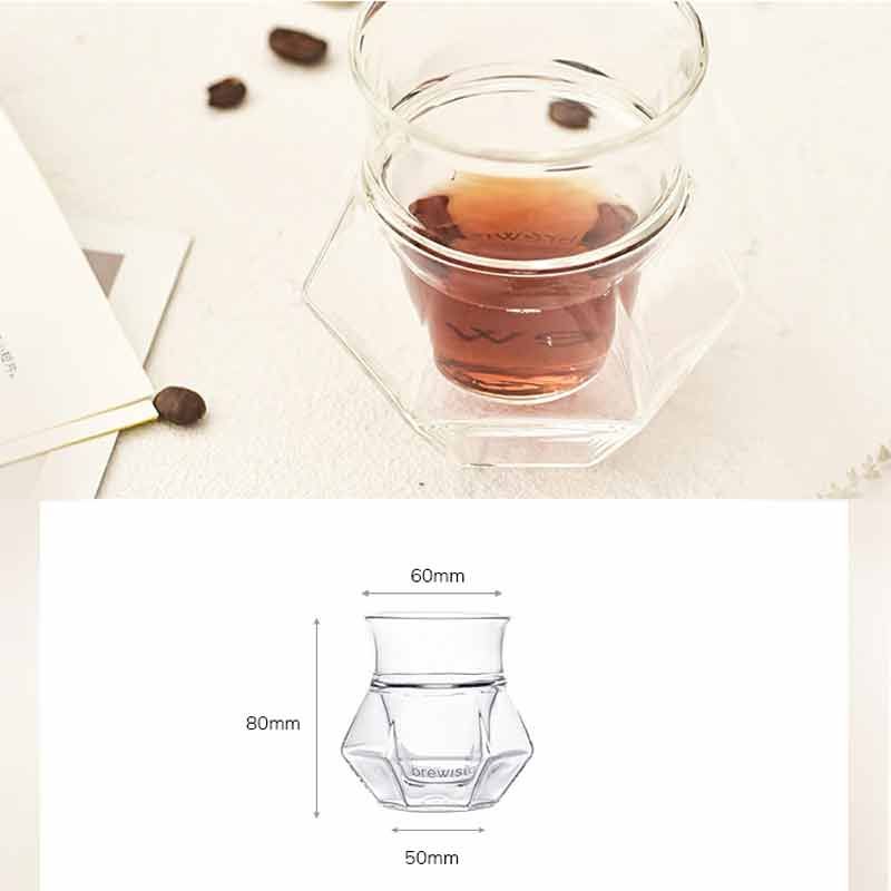 Bộ 2 Ly Thủy Tinh 2 Lớp Brewista Double Wall Glass Aroma & Taste 120ml