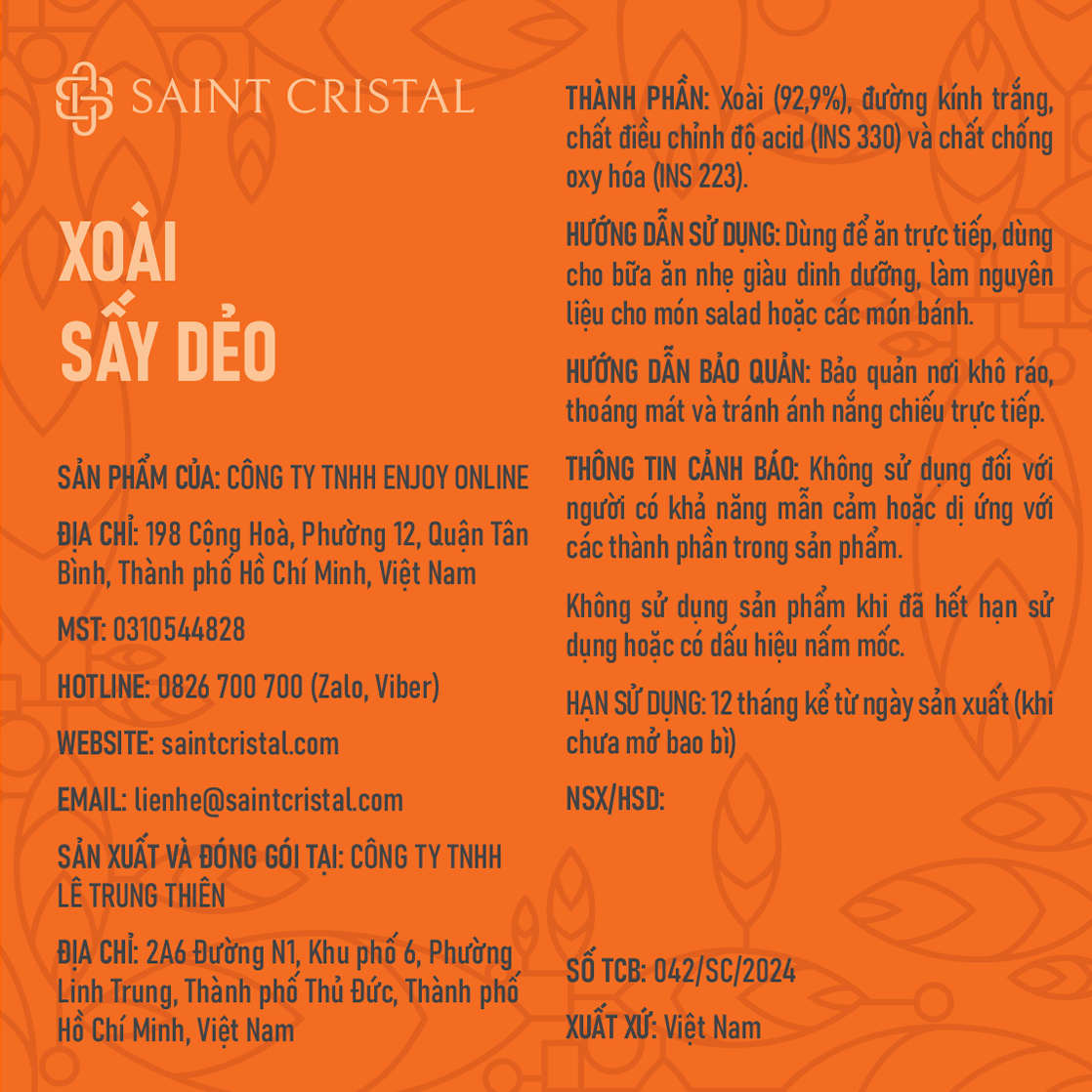 Xoài Sấy Dẻo Saint Cristal