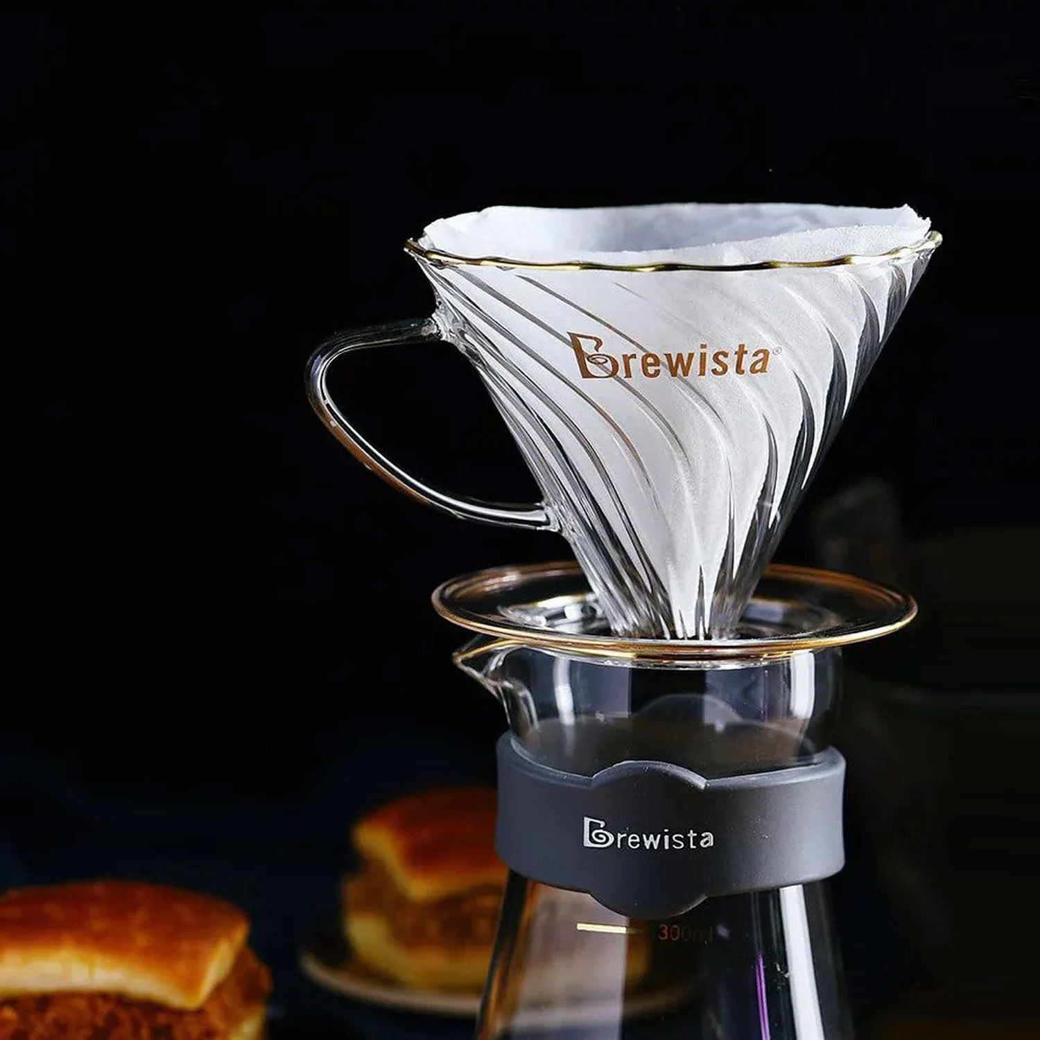 Phễu lọc cà phê V60 thủy tinh Brewista Tornado Dripper