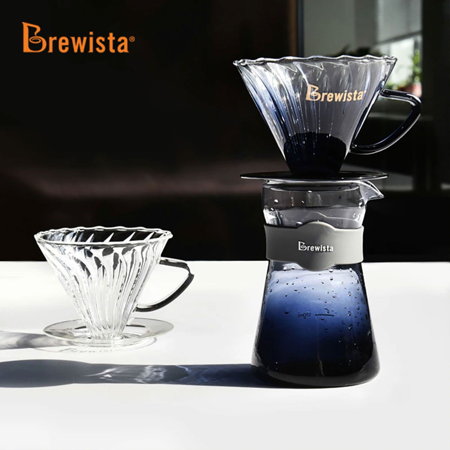 Phễu lọc cà phê V60 thủy tinh Brewista Tornado Dripper