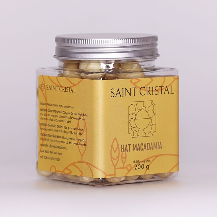 Nhân Macadamia Rang Mộc Saint Cristal 200G