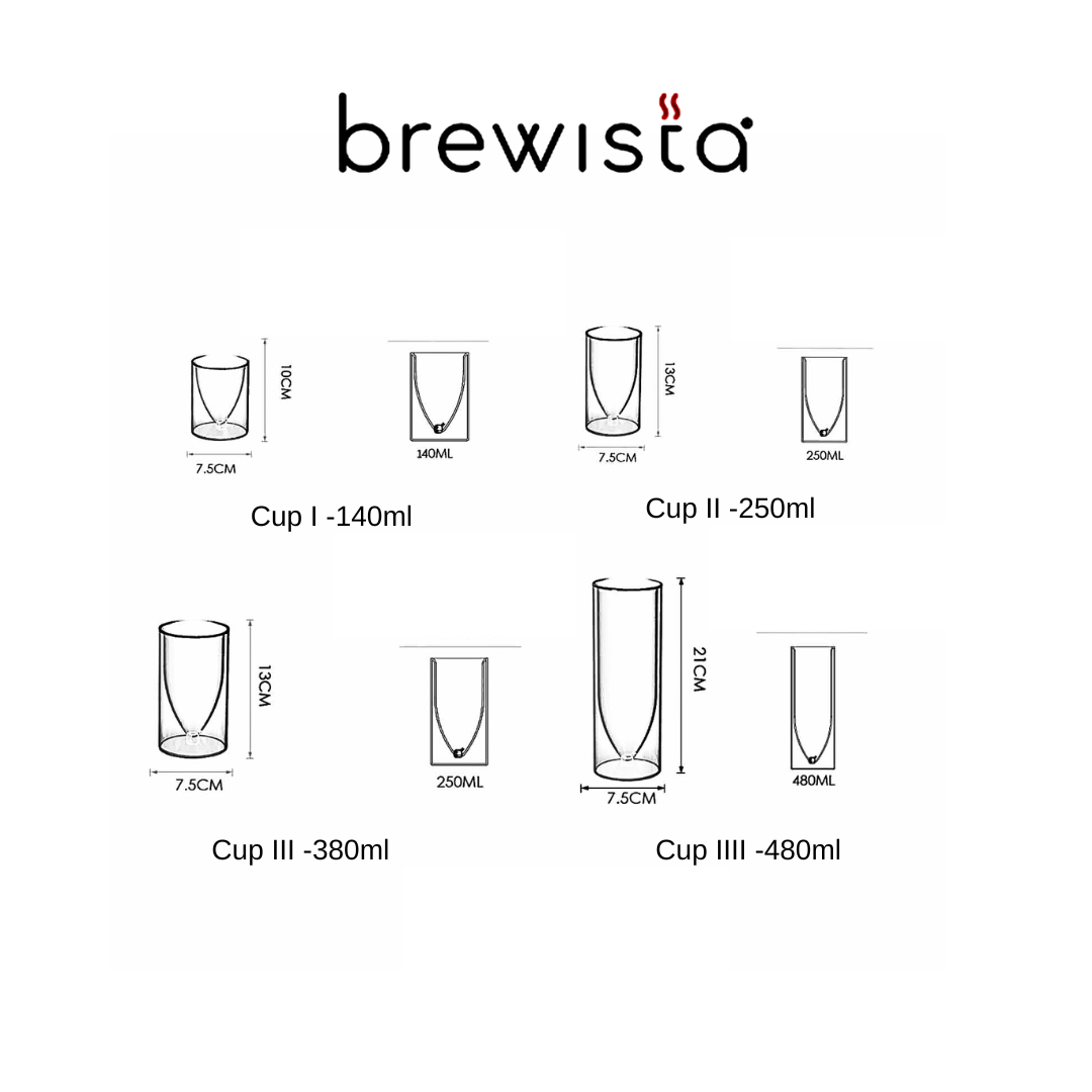 Ly Cà Phê Thủy Tinh 2 Lớp Brewista