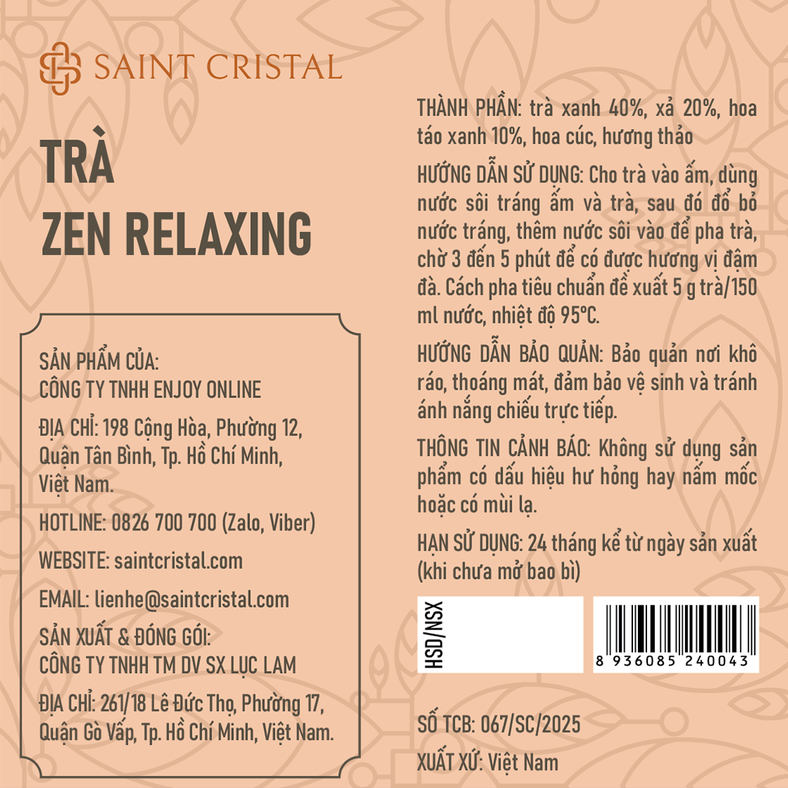 Trà Zen Relaxing Saint Cristal