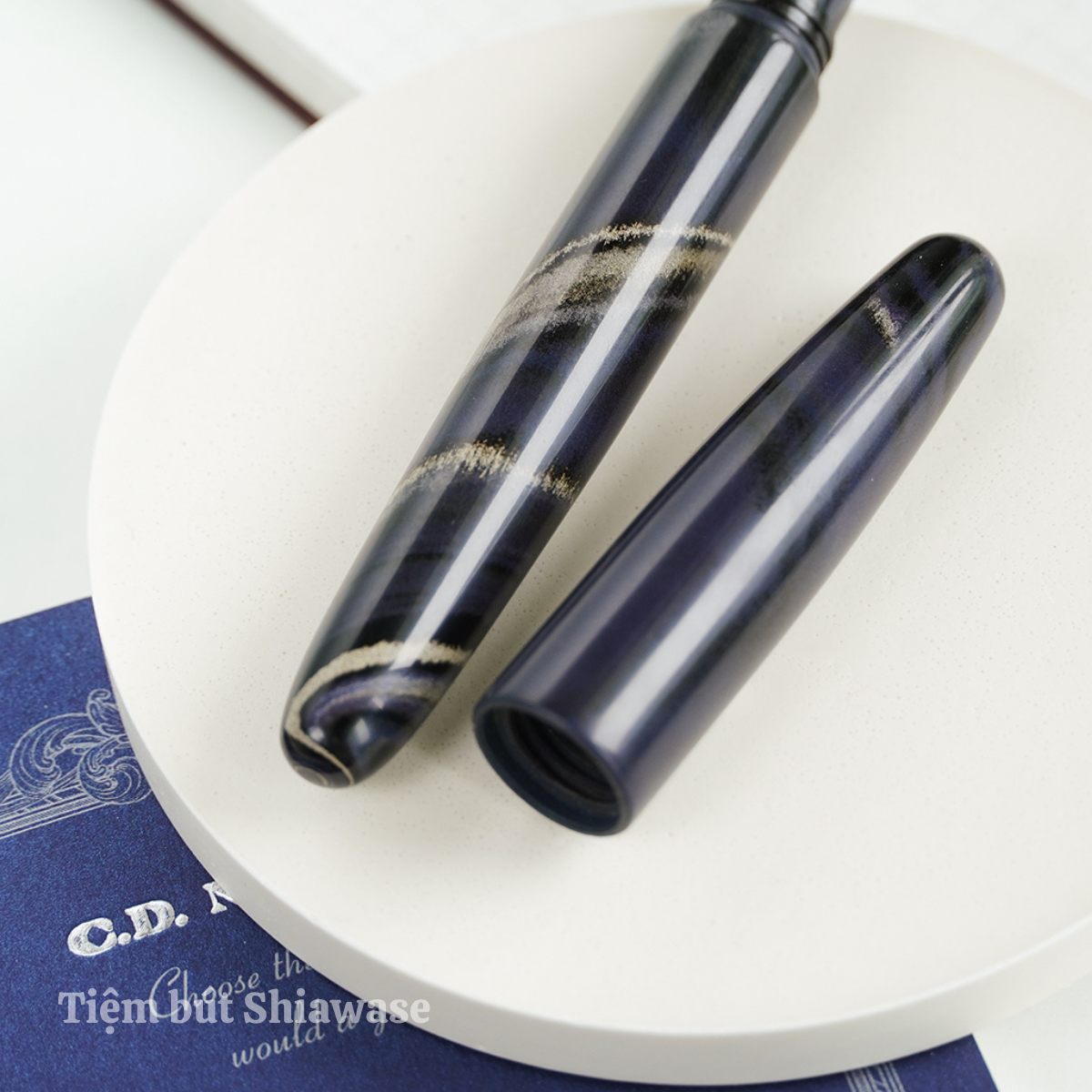 Bút Máy Wancher Dream Pen True Ebonite - Marble Purple Gray - Tím Xám Cẩm Thạch