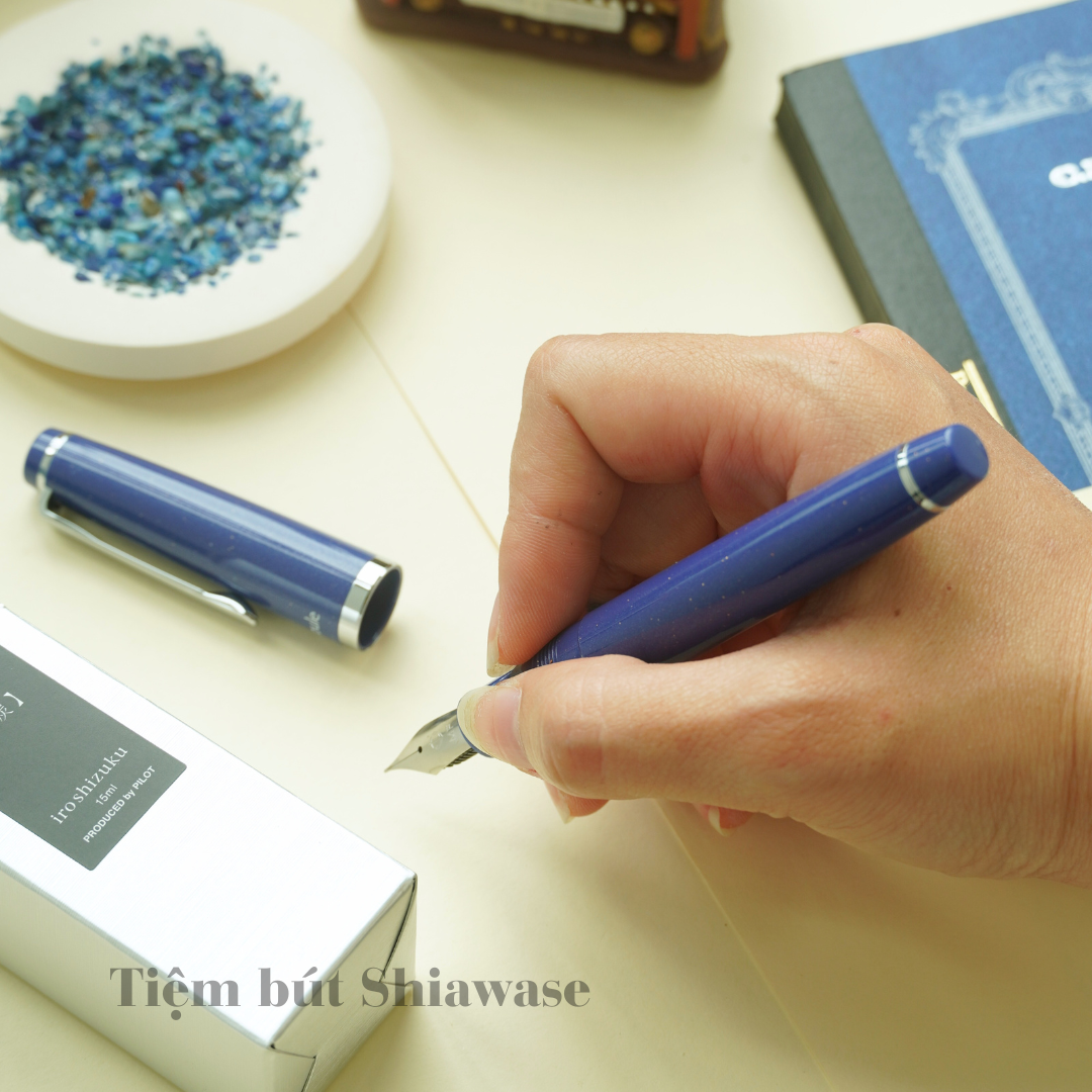 Bút Máy Sailor Lecoule Power Stone Color - Lapis Lazuli - Xanh Kim Tuyến