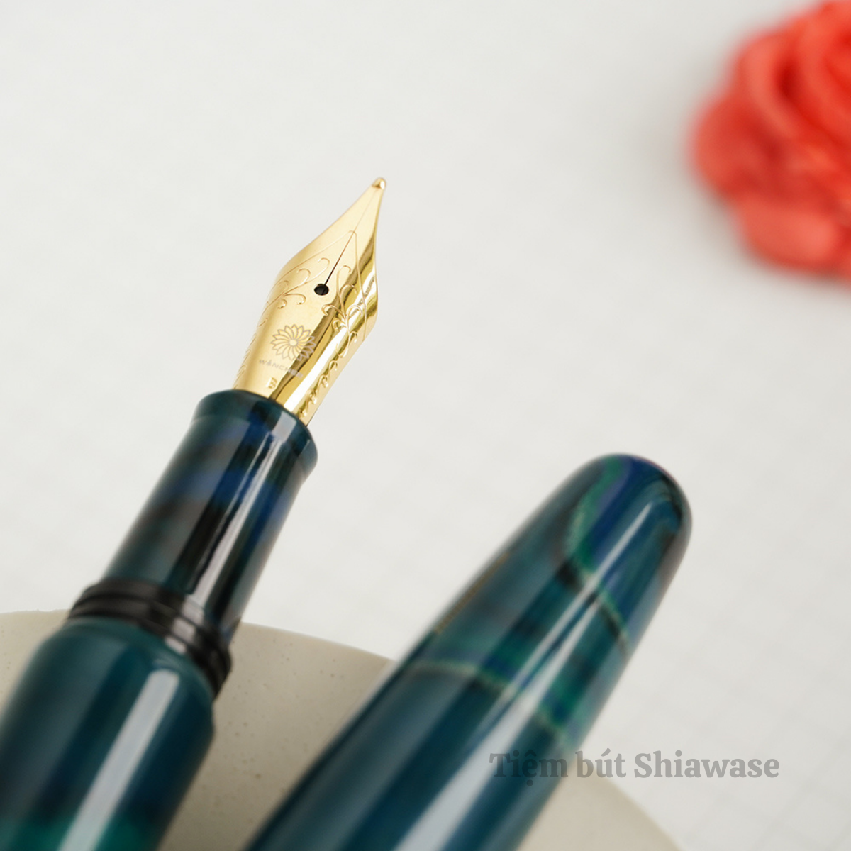 Bút Máy Wancher Dream Pen True Ebonite - Marble Green - Xanh Cẩm Thạch