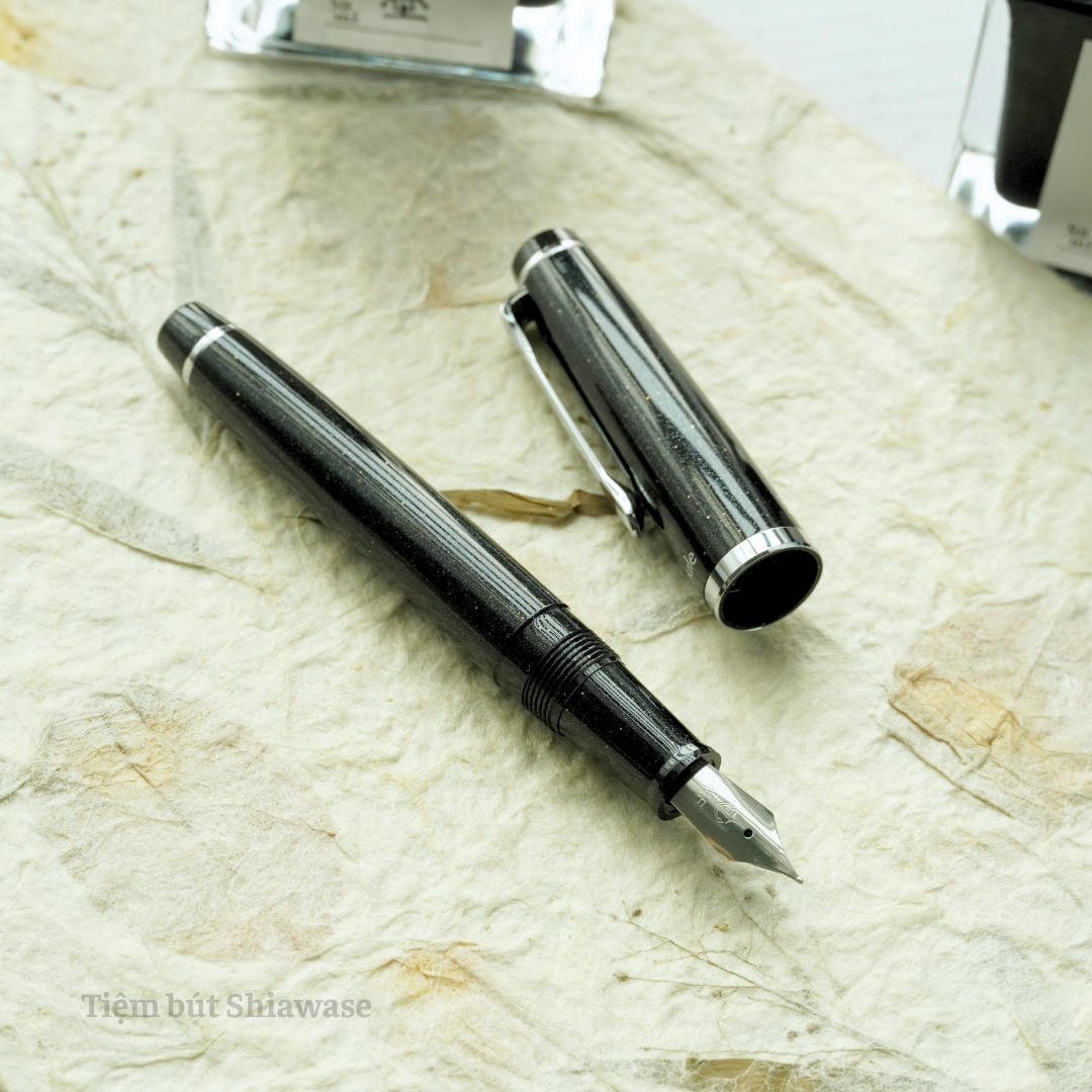 Bút Máy Sailor Lecoule Power Stone Color - Morion - Đen Kim Tuyến