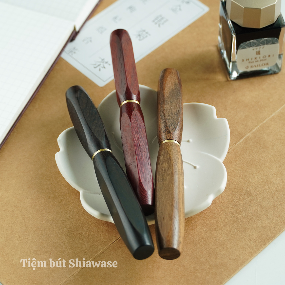 Bút Máy Wancher Sekai Densho - Bút Gỗ Ebony, Sandalwood, Tigerwood