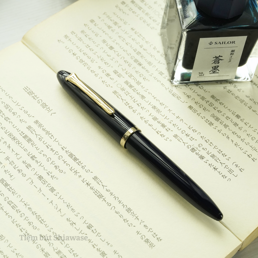Bút Máy Calligraphy Sailor Profit Fude De Mannen Navy Blue - Ngòi 55 Độ