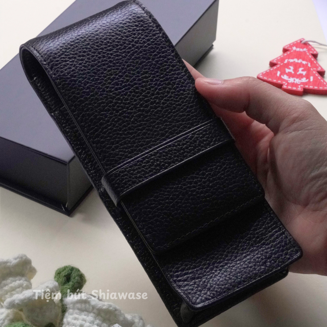 Bao da Wancher Terasaki Leather Pen Case - Đựng 3 Bút