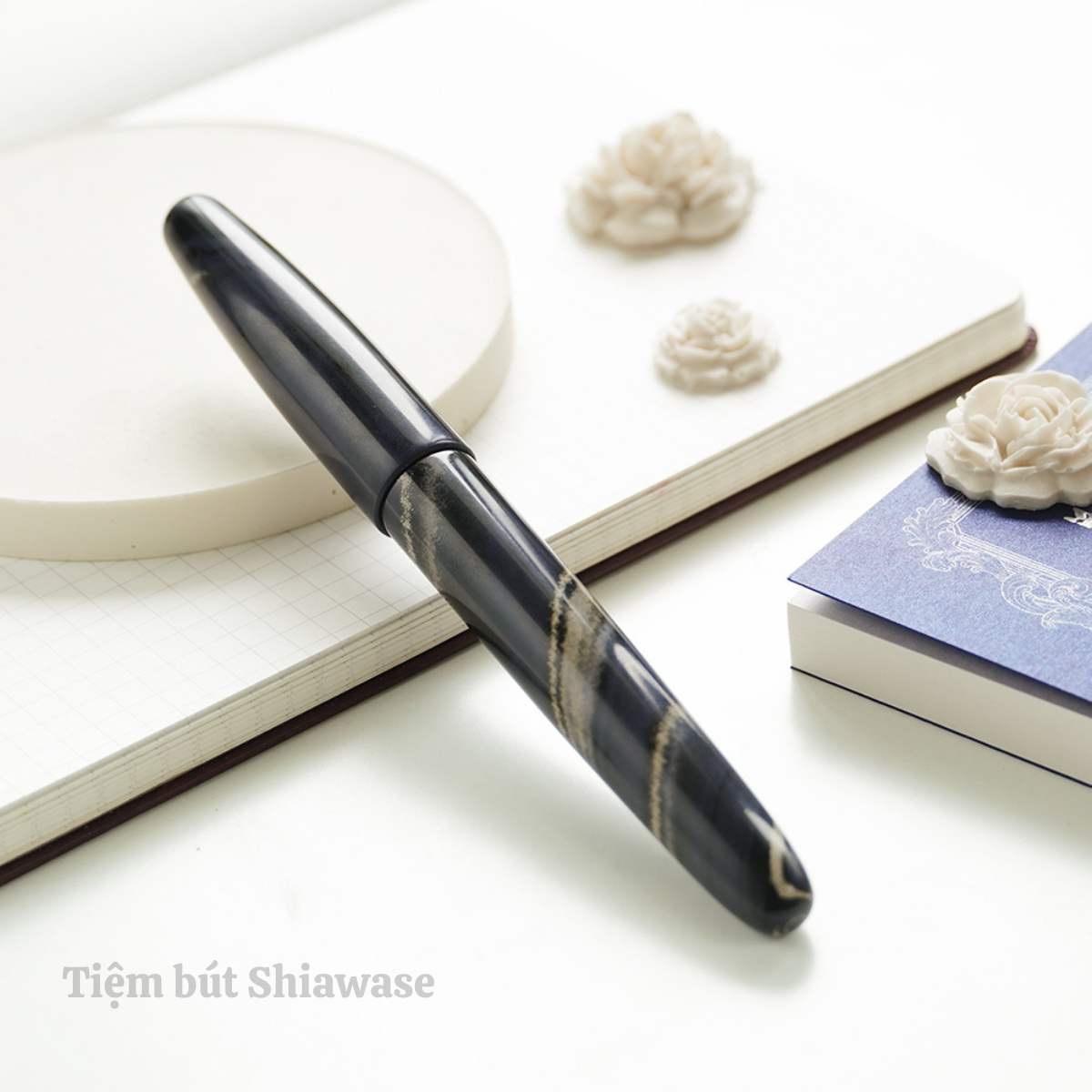 Bút Máy Wancher Dream Pen True Ebonite - Marble Purple Gray - Tím Xám Cẩm Thạch