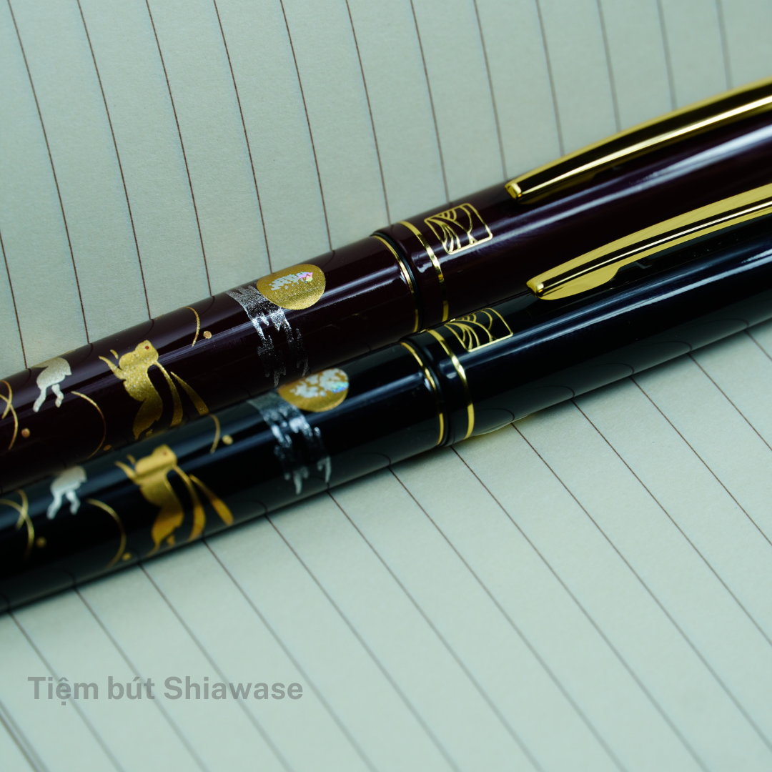 Bút Máy Wancher x Kuretake Kindai Makie Fountain Pen - Usagi - Red