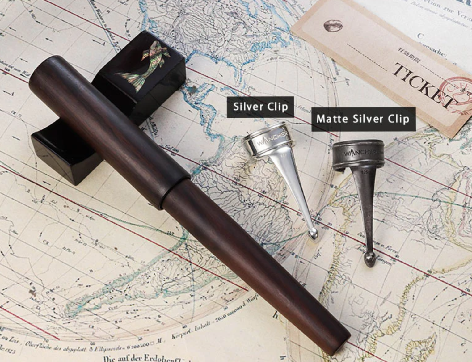 Cài Bút Pen Clip - Dùng Cho Bút Máy Wancher World Tree