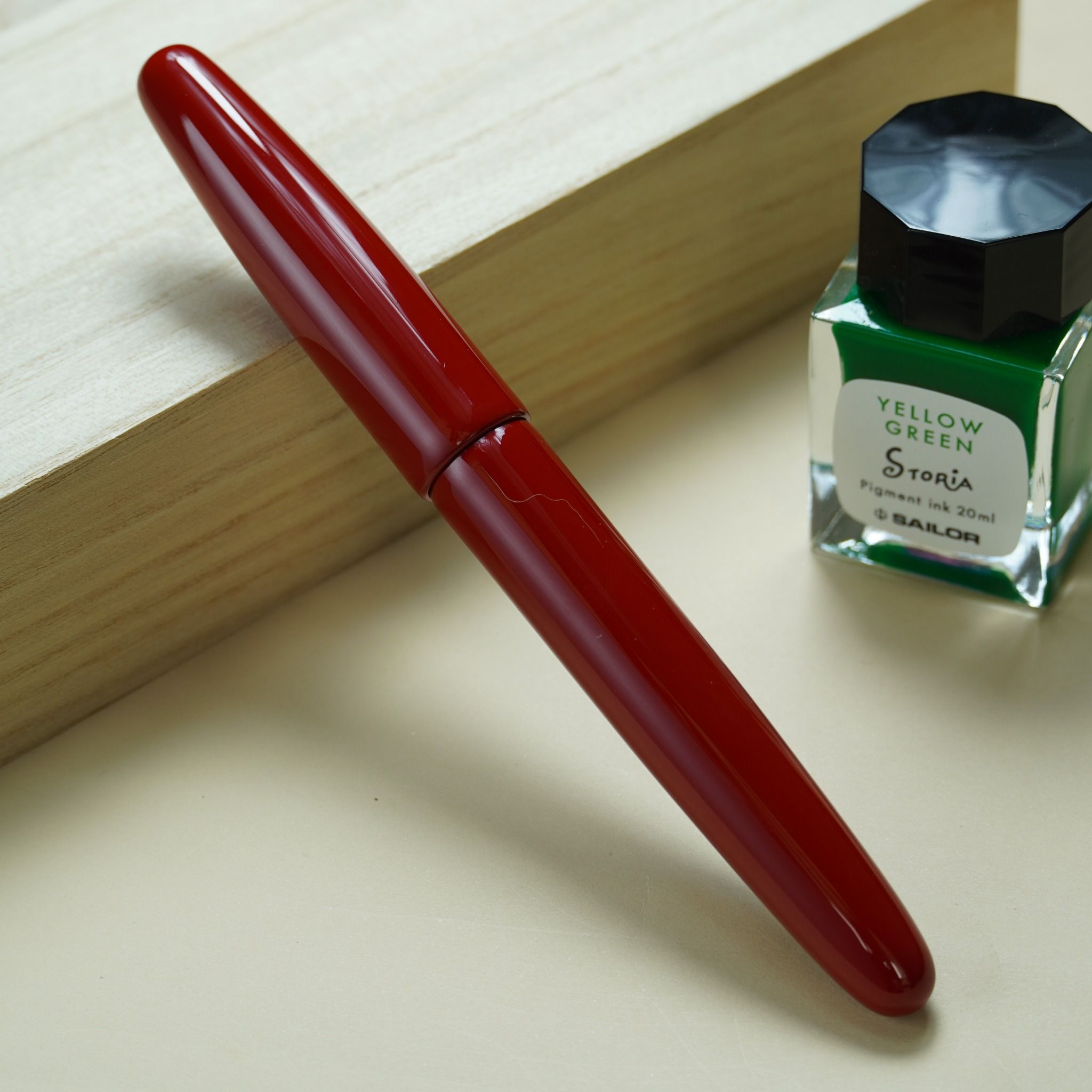 Bút Máy Wancher Dream Pen True Urushi Shu - Red - Sơn Mài Wajima Đỏ