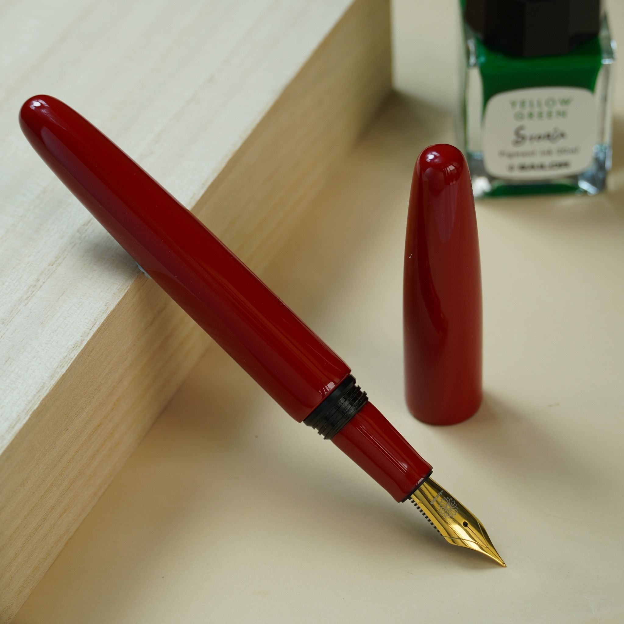Bút Máy Wancher Dream Pen True Urushi Shu - Red - Sơn Mài Wajima Đỏ