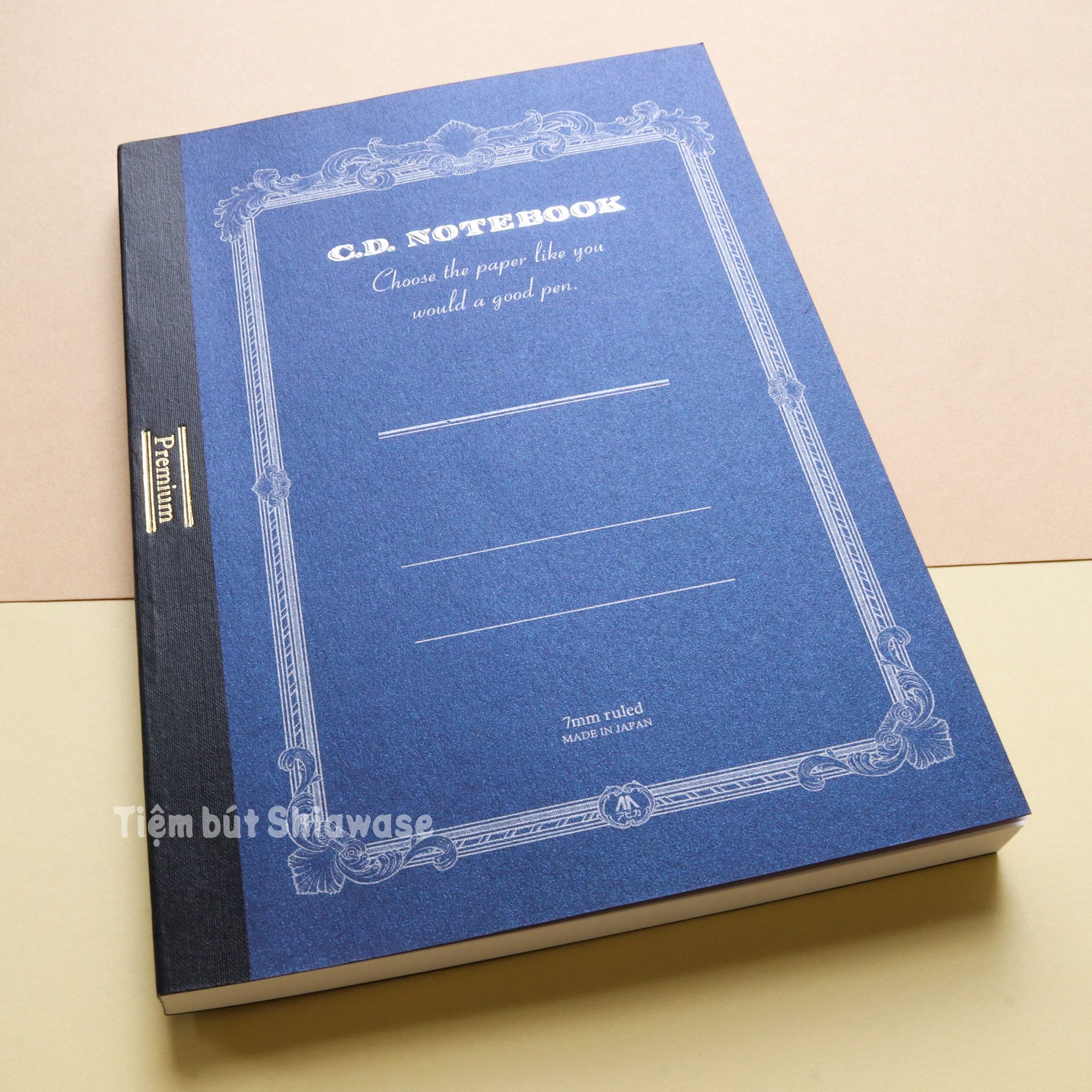 Sổ Apica Premium C.D. Notebook A5 Blue - Giấy Trắng - Kẻ Ngang
