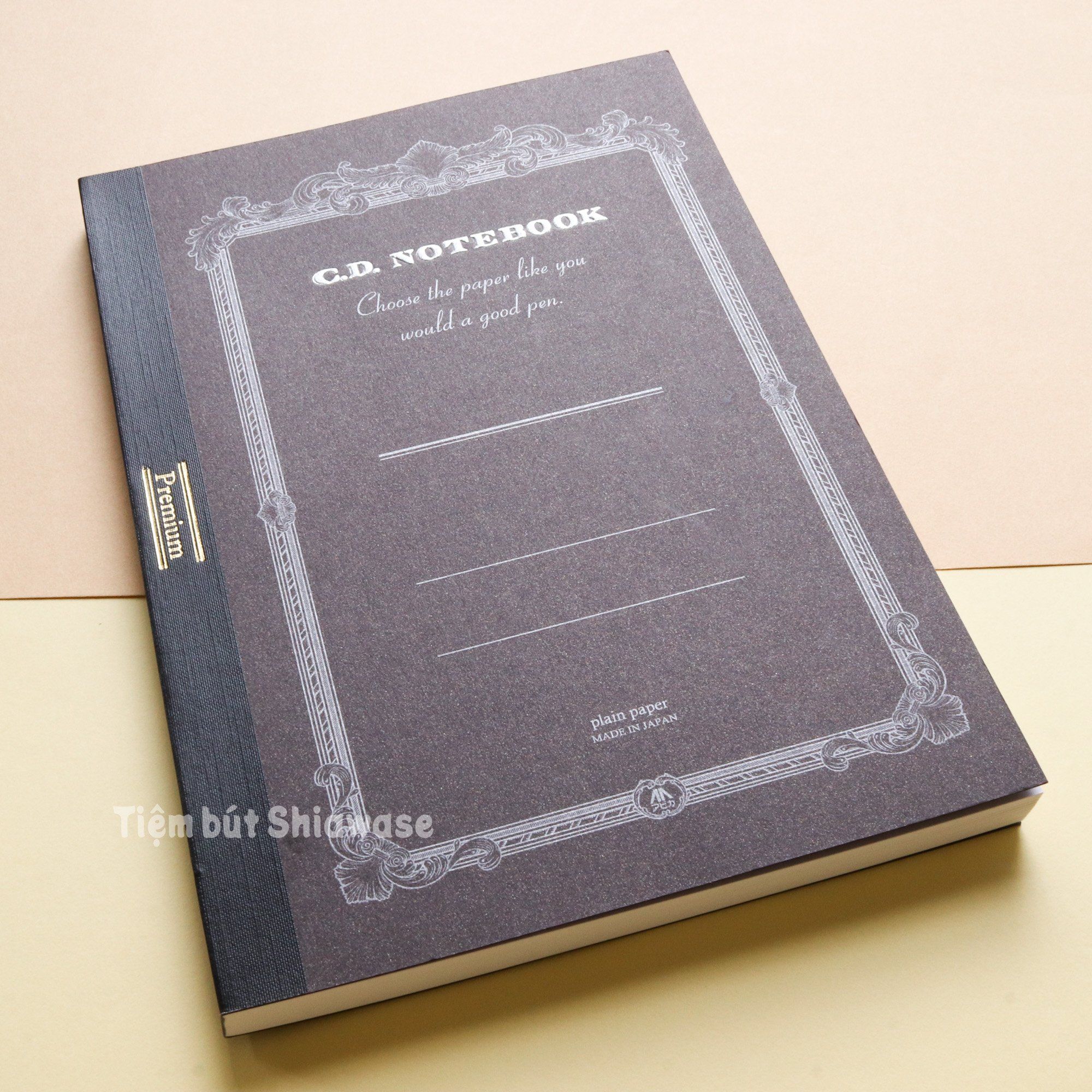 Sổ Apica Premium C.D. Notebook A5 Brown - Giấy Trắng - Trơn Không Kẻ