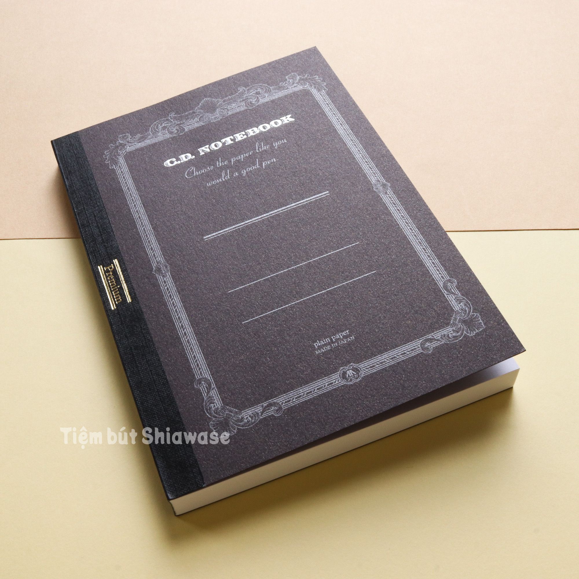 Sổ Apica Premium C.D. Notebook A6 Brown - Giấy Trắng - Trơn Không Kẻ