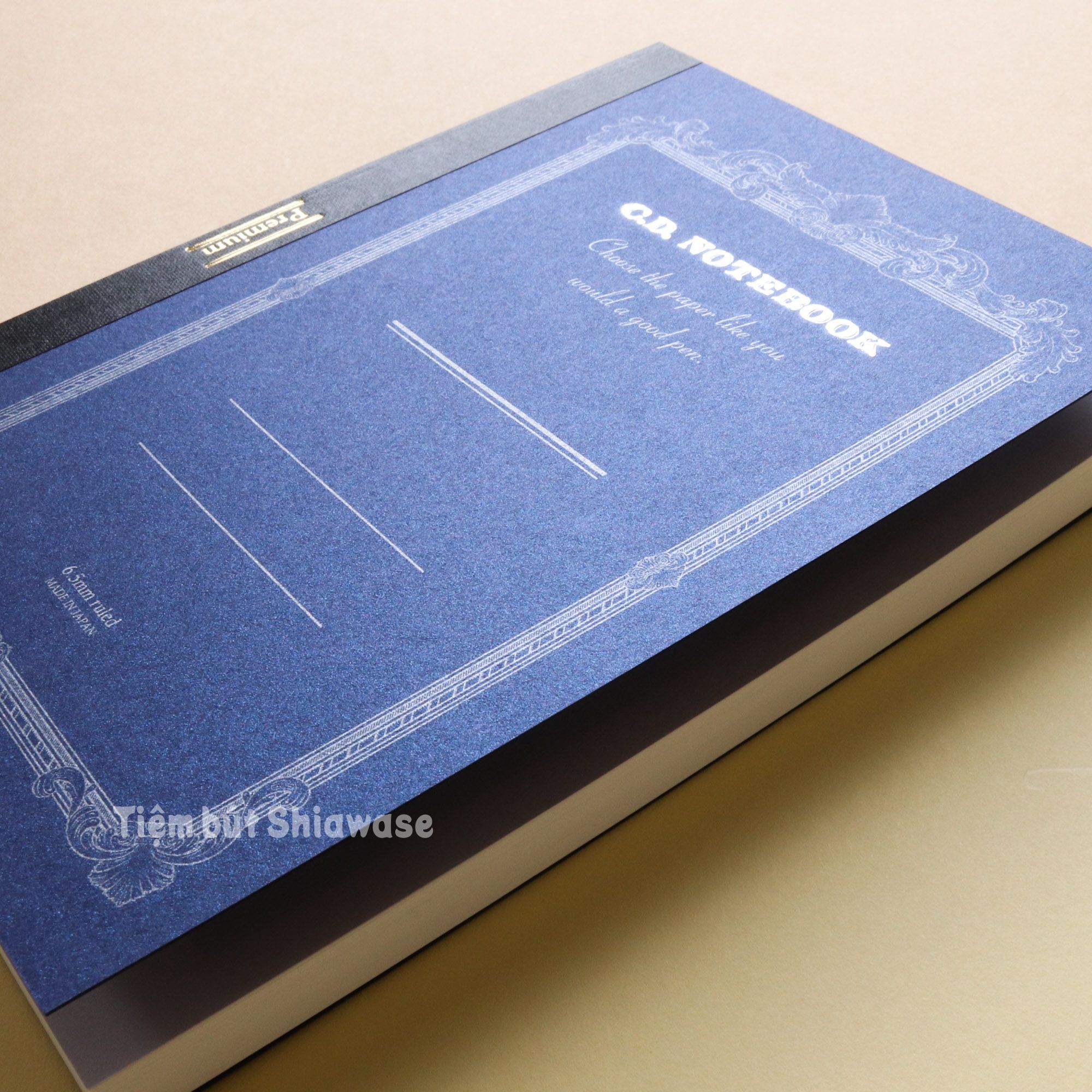 Sổ Apica Premium C.D. Notebook A6 Blue - Giấy Trắng - Kẻ Ngang